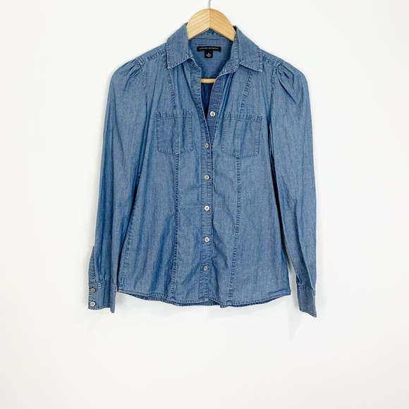 Banana Republic Tops - Banana Republic Blue Chambray Button Down Size 2